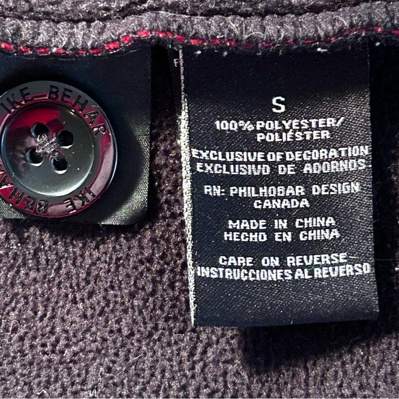 Ike Behar Red Buffalo Plaid Belted Button Up Pea Coat Size S - Picture 9 of 12